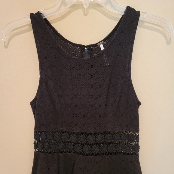 Free people black daisy chain mini dress - Picture 3 of 6